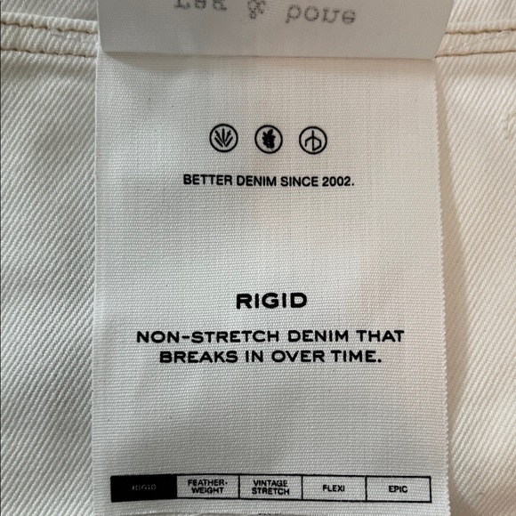 rag & bone The Charlie Women’s High-Rise Barrel Jeans, Off-White, 30 - Picture 3 of 12